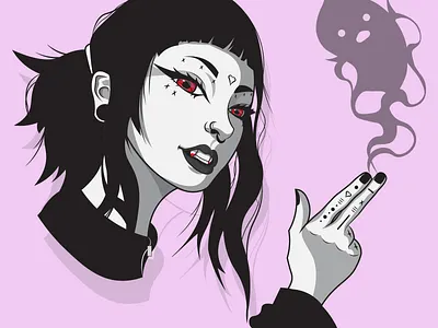 Vampire Girl design flat graphic design illustration vector