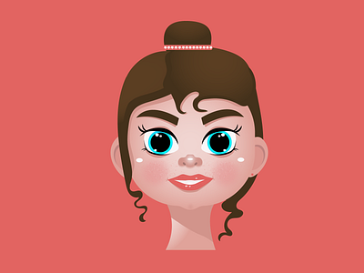 girl face adobe illustrator face girl girl graphic design red