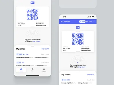 1/2023 - 'Deutshlandticket' German Public Transport App Concept app deutschlandticket germany nfc product design public transport ticket