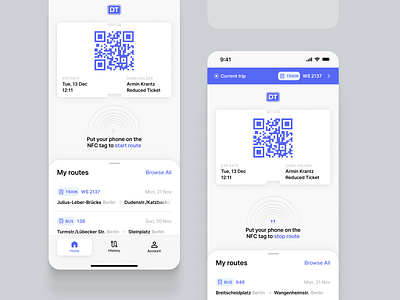 1/2023 - 'Deutshlandticket' German Public Transport App Concept app deutschlandticket germany nfc product design public transport ticket