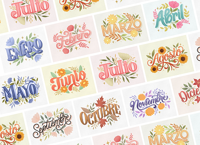 Calendar - Lettering cover design digitalillustration digitallettering illustration lettering procreate typography