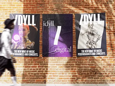 IDYLL branding design identity logo poster type typography