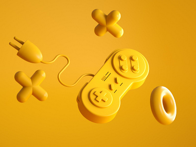 Controller 3D Illustration 3d cinema4d controller design george illustraion mikiashvili modern nft render