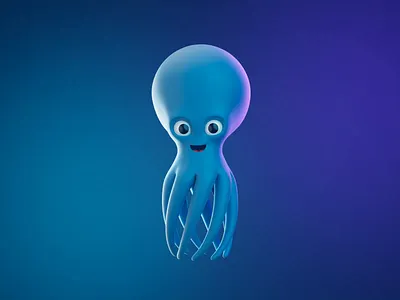 Sedai Octopus Character 3d 3d animation 3d character 3d motion 3d octopus animation character design graphic design motion graphics octopus ui