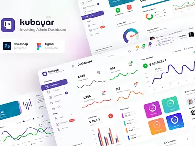 Kubayar - Invoicing Admin Dashboard UI Graphs admin analytics app dashboard dashboard design data design graphs graphs design graphs designs interface landing minimal saas ui ui design user ux ux design website