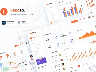 Lezato - Restaurant Admin Dashboard Graphs admin analytics app dashboard dashboard design data design graphs graphs design graphs designs interface landing minimal saas ui ui design user ux ux design website