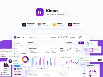 Kleon - Clean Admin Panel Dashboard Graphs admin analytics app dashboard dashboard design data design graphs graphs design graphs designs interface landing minimal saas ui ui design user ux ux design website