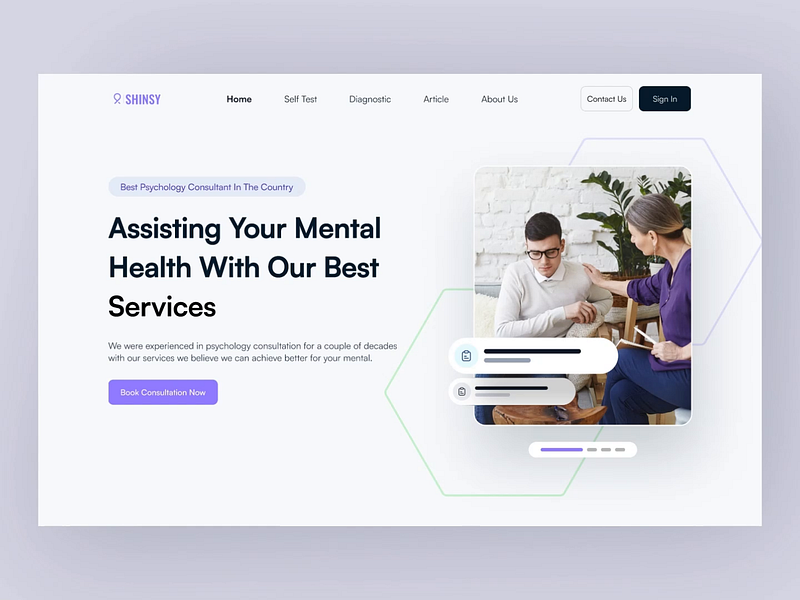 [Animated] Shinsy - Psychology Consultation Landing Page