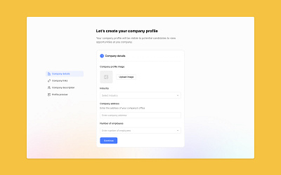 HR Platform Sign up app design product ui ux