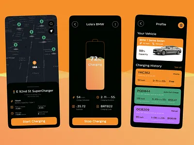 EV Electric Charger app app design battery charge charger charging charging stations design electric electric car ios mobile search tesla ui ui mobile uidesign uiux ux