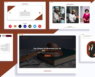 Law Firm Landing Page branding colour design law logo typography ui ux