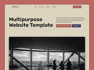 Startex - Multipurpose Website Template html template htmlcss landing page ui design web design web development website website template