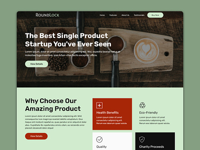 RoundLock - Startup Website Template ecommerce html template htmlcss startup ui design web design web development website template
