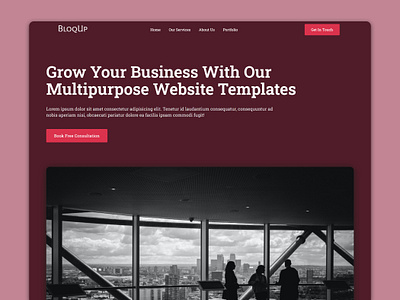 BloqUp - Multipurpose Website Template digital agency html template htmlcss landing page marketing agency ui design web design web development website template