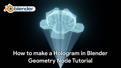 How to make a Hologram in Blender 3.4 Geometry Node Tutorial 3d 3d tutorial b3d blender blender 3.4 blender 3d blender tutorial blue geometry node hologram how to make how to make blender hologram illustration modelling texture transparent tutorial youtube