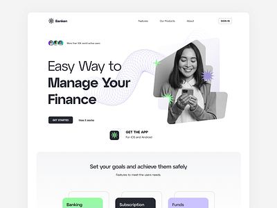 Banken - Personal Financial Management App app design banking app figma finance finance managing financial management ap font landing page project sneak peek ui ux web design