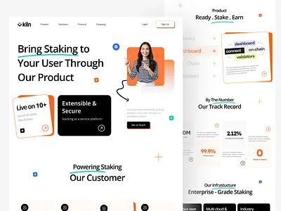 Kiln - Staking Website Re-design blockchain clean crypto cryptocurrency design digital banking finance fintech home page investment landing page money simple ui uidesign wallet web web design web3.0 website