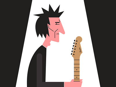 Ron Wood guitar guitarplayer illustraion illustration illustration art illustration digital illustrations minimalist rollingstones ronwood seattle