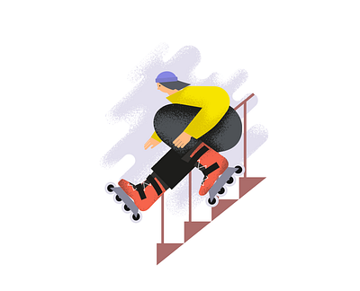 Skater character digital illustration illustration people vector