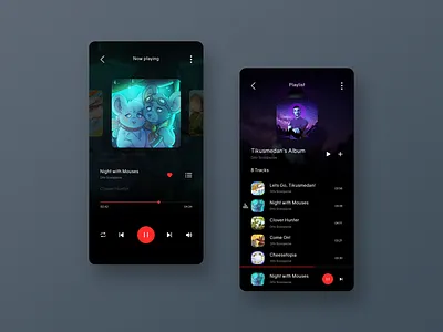 Music Player App app design ui