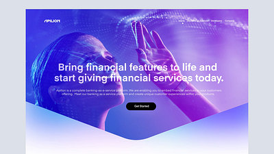 Apilion - banking as a service platform baas banking digital banking financial technologies fintech ui ux