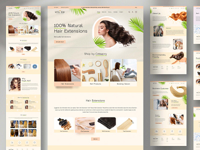 Royal Hair AS (Website project for a Norwegian client) ecommerce layout ui uidesign ux uxdesign uxui web webdesign website