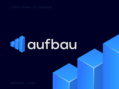 Aufbau 3d modern logo design bletterlogo branding design graphic design logo logos vector