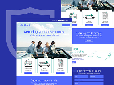 Securi: Website Design for insurance agency agency branding insurance branding website design