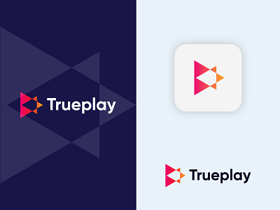 Trueplay logo brand identity brand mark branding logo logo agency logo design modern logo play icon play logo popular logo professional logo visual identity