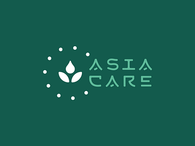 Asia Care asia brand branding care cosmetics design font green identity illustration korean letter logo logotype point