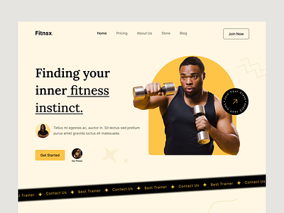 Fitness Website Header Exploration by Atikur Rahman 🥇 for Reasonex on ...