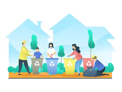 Recycling at Home Campaign Illustration design illustration recycling
