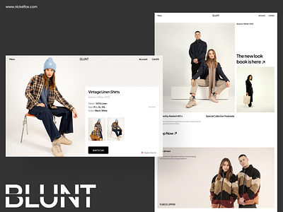 Blunt- Fashion E-Commerce Store e commercestore ecommerce store ecommercedesign ecommercelayout ecommerceui fashionstore luxuryfashion moderntypography onlinefashion onlinestoredesign shopui store ui ui uiinsipiration userinterface webdesign webdesigntrends webui