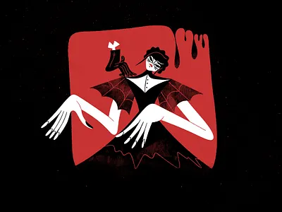 Wednesday addams family art black blog illustration character dance flat illustration hands illustration procreate spooky texture wednesday wednesday addams