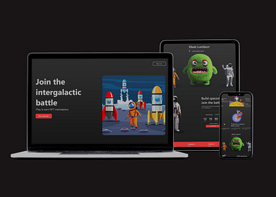 Mars game website dark games ui uiux webdesign website