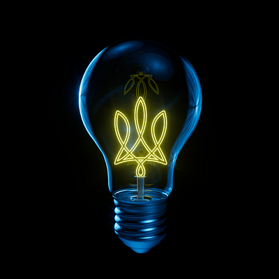 Light always overcomes darkness 3d 3danimation 3dart animation c4d design lightbulb neon redshift ukraine ukrainianart
