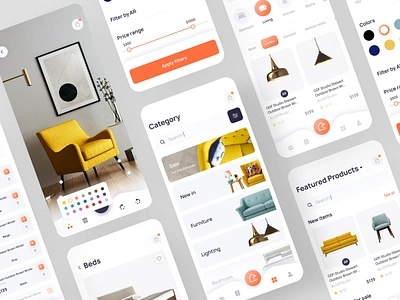 Cozo Market Place App app ar ecommerce furniture market marketplace mobile app product design sale vr