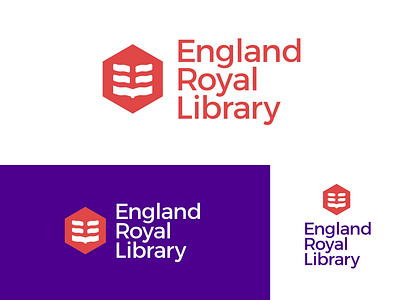England Royal Library - Logo & Icon books brand design brand designer brand identity branding design england graphic design icon library logo logo design logo designer royal vector visual identity wordmark