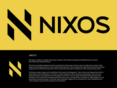 Nixos Logo Branding Design brand design brand identity branding branding design company logo company logo design corporate identity design illustration logo logo creation logo design modern logo design real estate real estate logo real estate logo design technician logo technician logo design ui visual identity