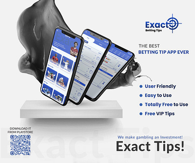 Exact Betting Tips: Precision in Sports Predictions app icon design betting betting tips ui uiux user interface design