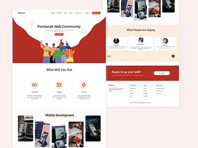 Landing Page Website Community - PIWCom community page design ui uiux uiuxdesign webdesign website