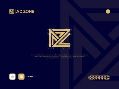 AD ZONE a logo ab hadi add zoon adobe illustrator brand branding design graphic design icon logo logo logo design logo mark logo project logofolio typography vector