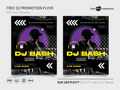 Free Dj Promotion Template + Instagram Post (PSD) dj event events flyer flyers free freebie photoshop print printed promotion psd template templates