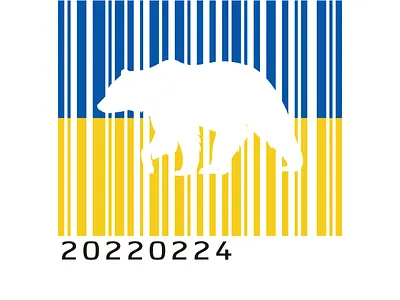 Russia and Ukraine Bar code bar code russia ukraine