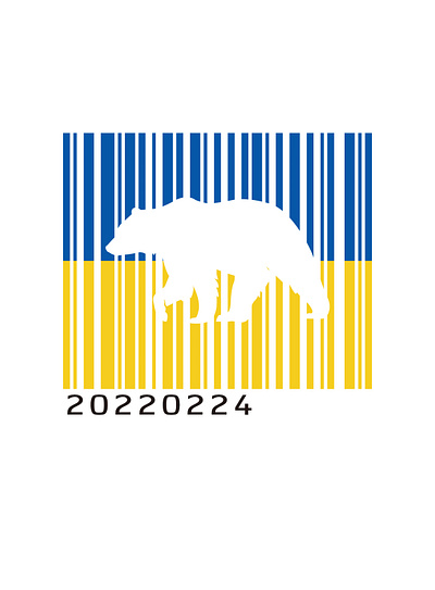 Russia and Ukraine Bar code bar code russia ukraine