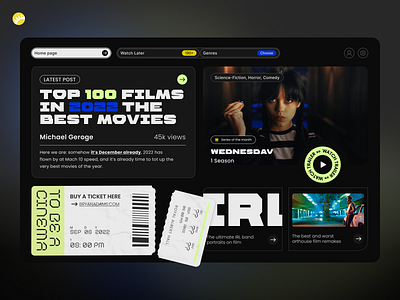 Movie Streaming Solution Design app app design cinema dark design event live live streaming movie online cinema stream streaming ticket ui ux video video on demand video streaming vod web app