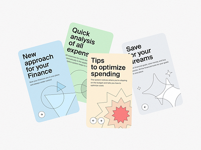 Onboarding Cards cards grahic design illustration mobile onboarding prototype ui