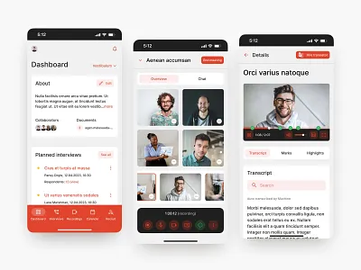 Market Research Mobile App app call concept dashboard market meeting research sessions ui ux