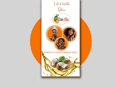 Orange Beauty Label Design beauty branding design graphic design illustration