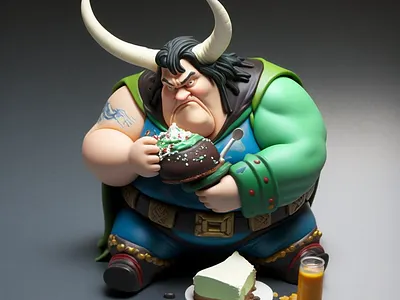 Fat Loki Miniature 3d art design digital design graphic design